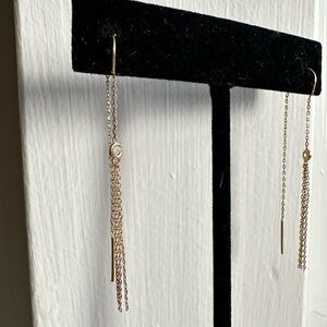 Anthropologie gold-plated delicate earrings